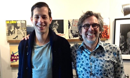 Mark Ronson (left) and Michael Chabon. Photo: Gearbox Records/Twitter